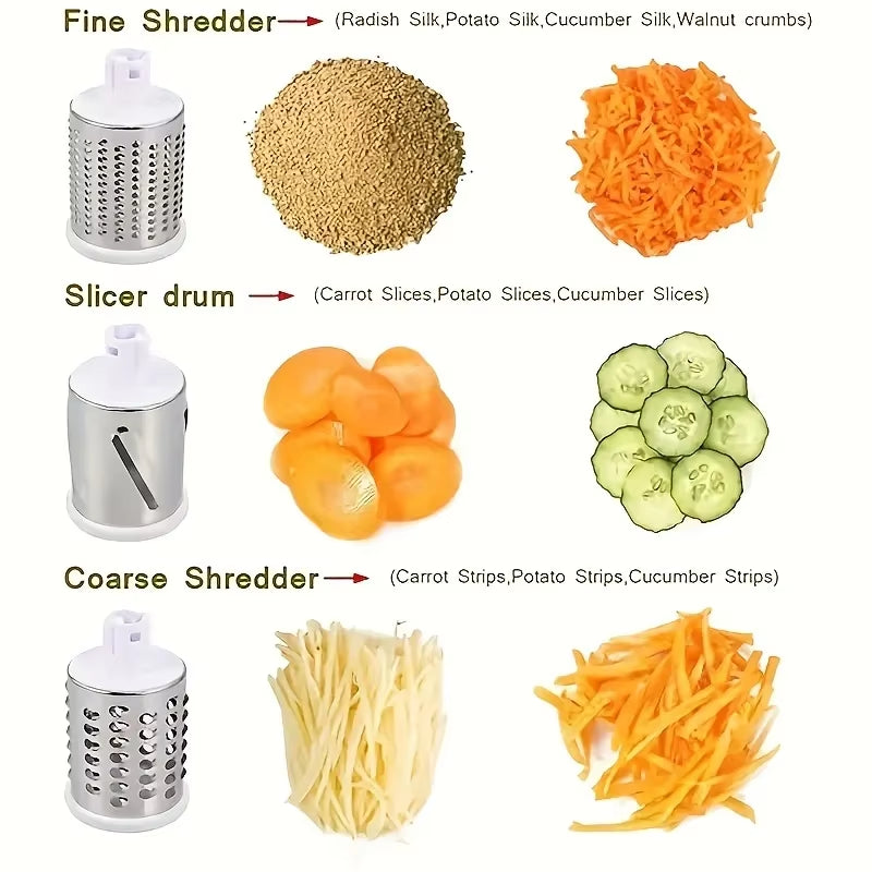 1Pc Portable Manual Vegetable Cutter Slicer Multifunctional round Rotate Mandoline Slicer Potato Cheese Kitchen Gadgets