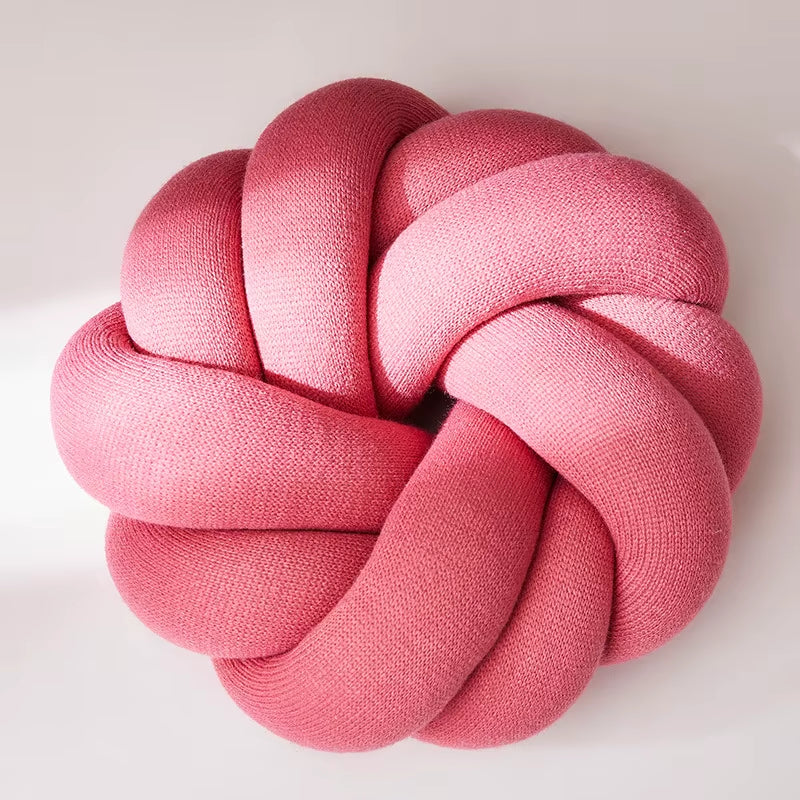 Cotton DIY Hand Knot Back Cushions Cozy Car Lumbar Pillow Home Decorative Sofa Seat Cushion Soft Office Hand Rest Pillows