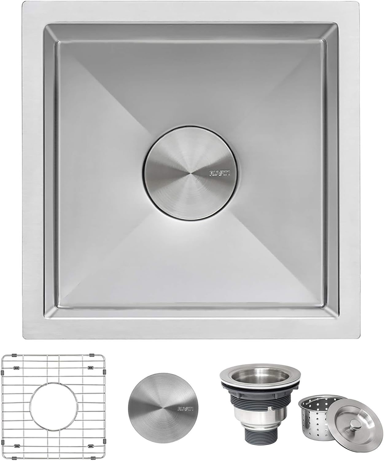 13 X 15 Inch Undermount Bar Prep Tight Raduis 16 Gauge Kitchen Sink Stainless Steel Single Bowl - RVH7013