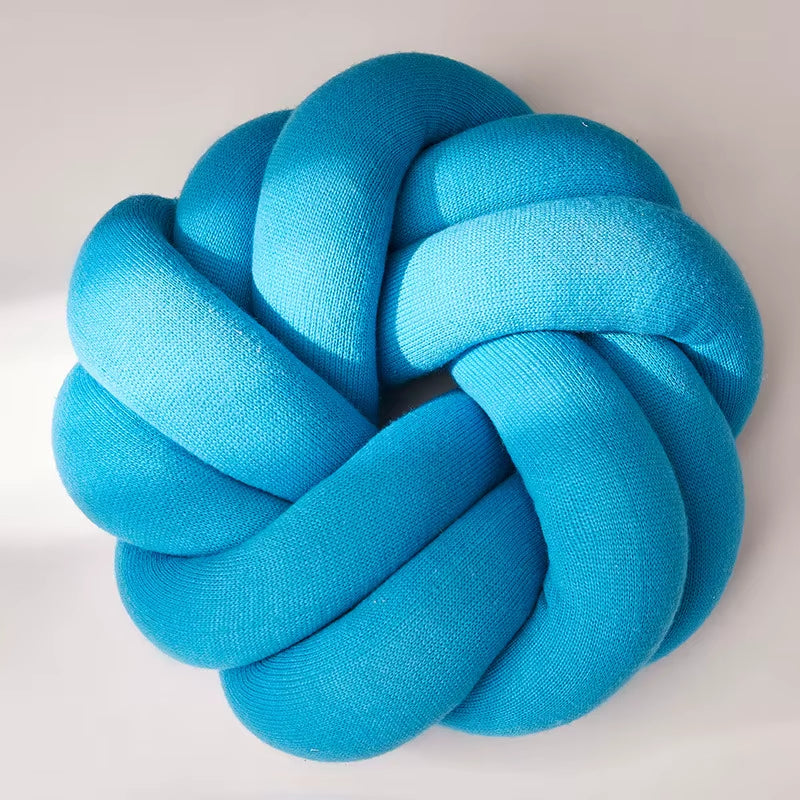 Cotton DIY Hand Knot Back Cushions Cozy Car Lumbar Pillow Home Decorative Sofa Seat Cushion Soft Office Hand Rest Pillows