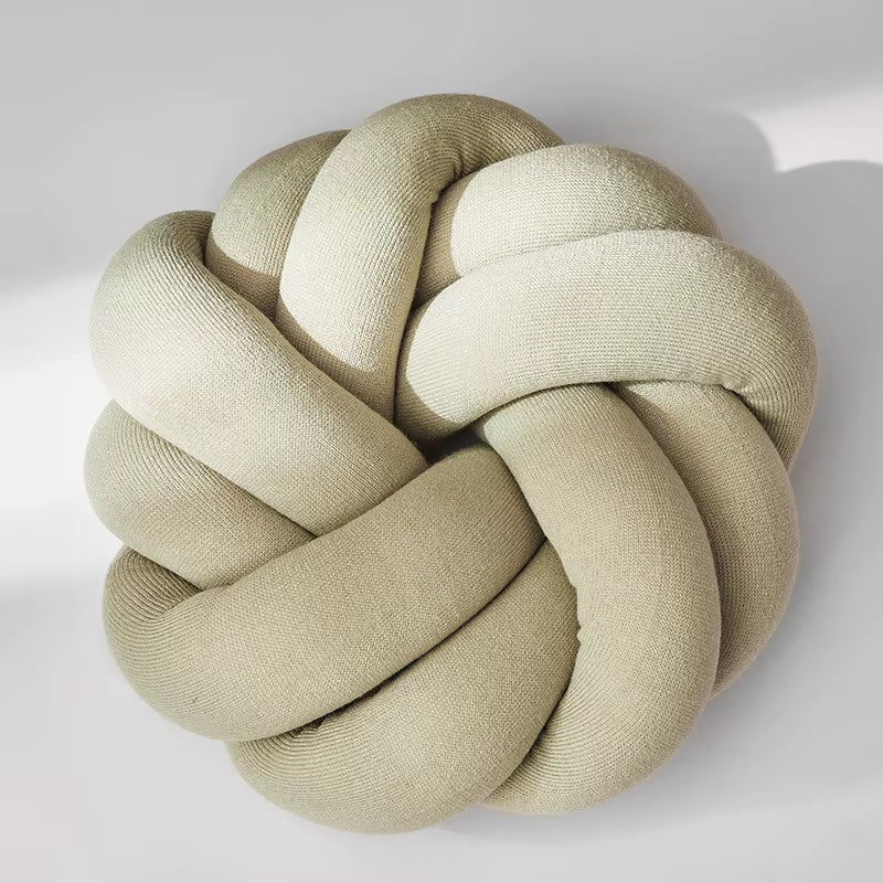 Cotton DIY Hand Knot Back Cushions Cozy Car Lumbar Pillow Home Decorative Sofa Seat Cushion Soft Office Hand Rest Pillows