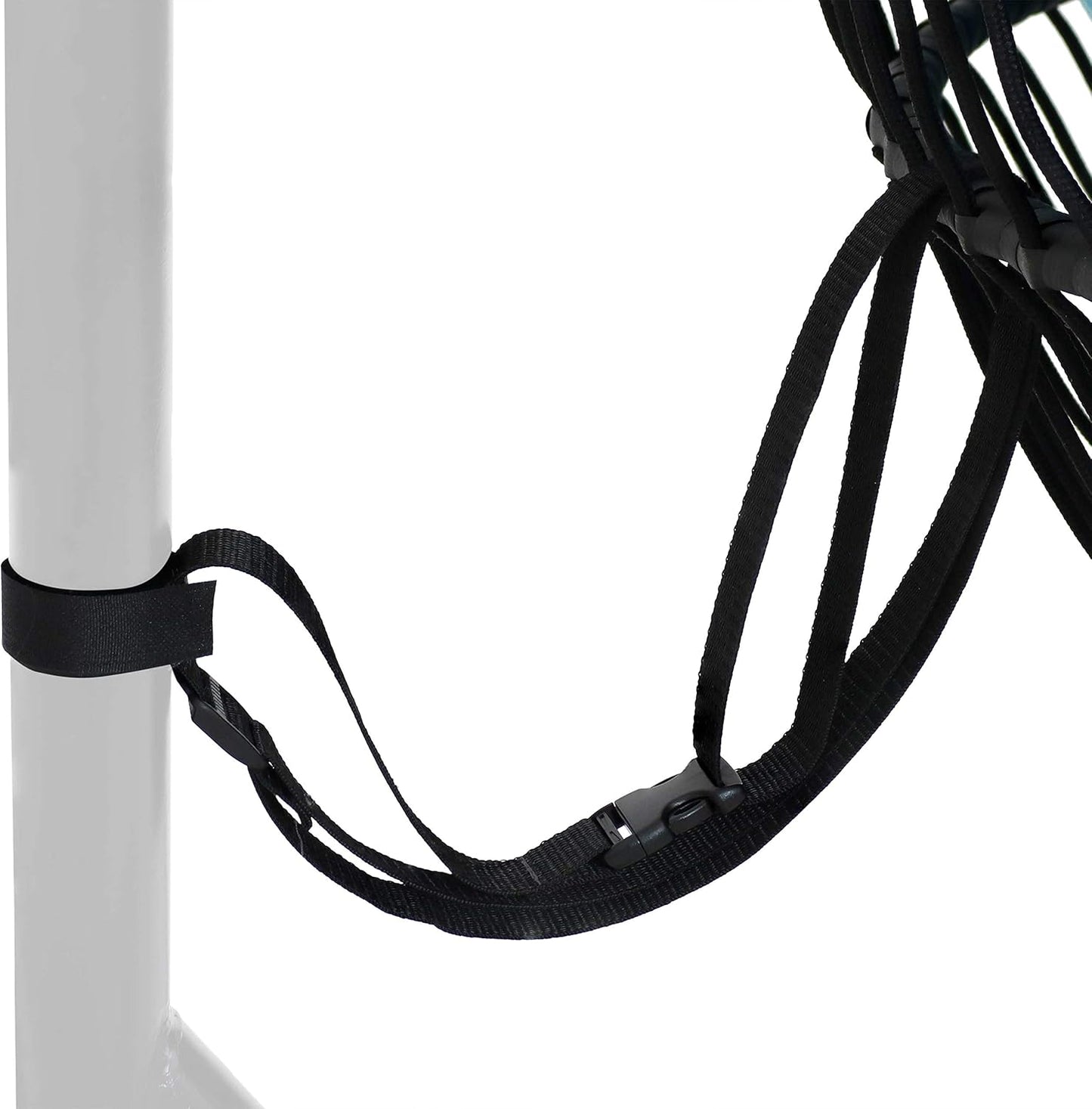 Julia Hanging Egg Chair - Black Polyethylene Wicker Frame with Red Polyester Cushions - 44 Inches Tall