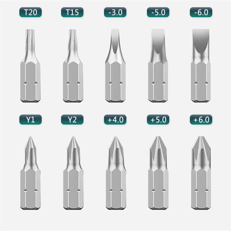 Magnetic Screwdriver Set Bit Hand Tools Hex Torx Screw Driver Car Appliances Funiture Repair Kit Multi-Function Tool Accessories