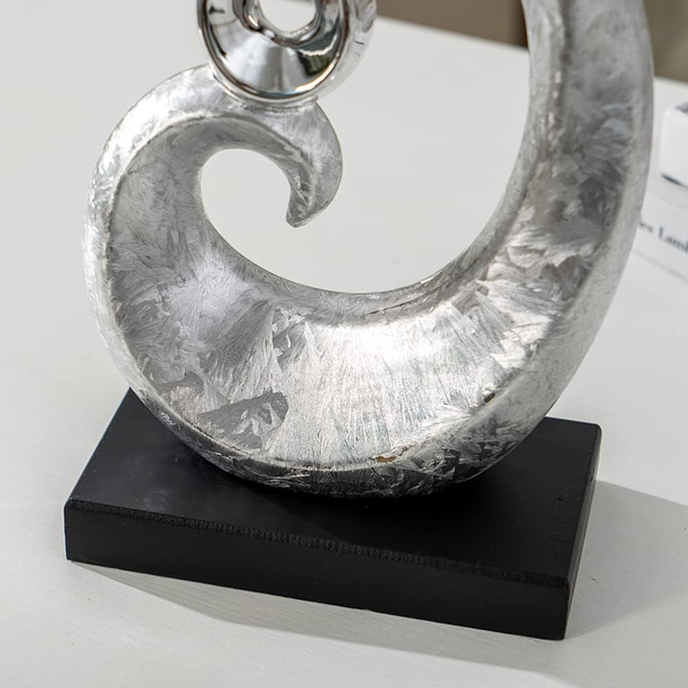 Ceramic Abstract Statue Decoration ,Gift, Silver ,Sculpture Office Home Decoration (1270)