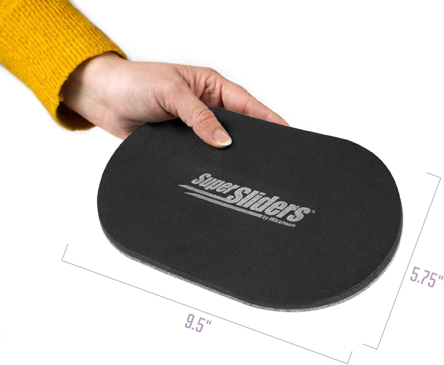 5 3/4" X 9 1/2" Oval Reusable Furniture for Hard Surfaces - Effortless Moving and Surface Protection, Gray (4 Pack)