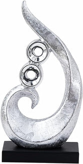 Ceramic Abstract Statue Decoration ，Gift, Silver ，Sculpture Office Home Decoration (1270)