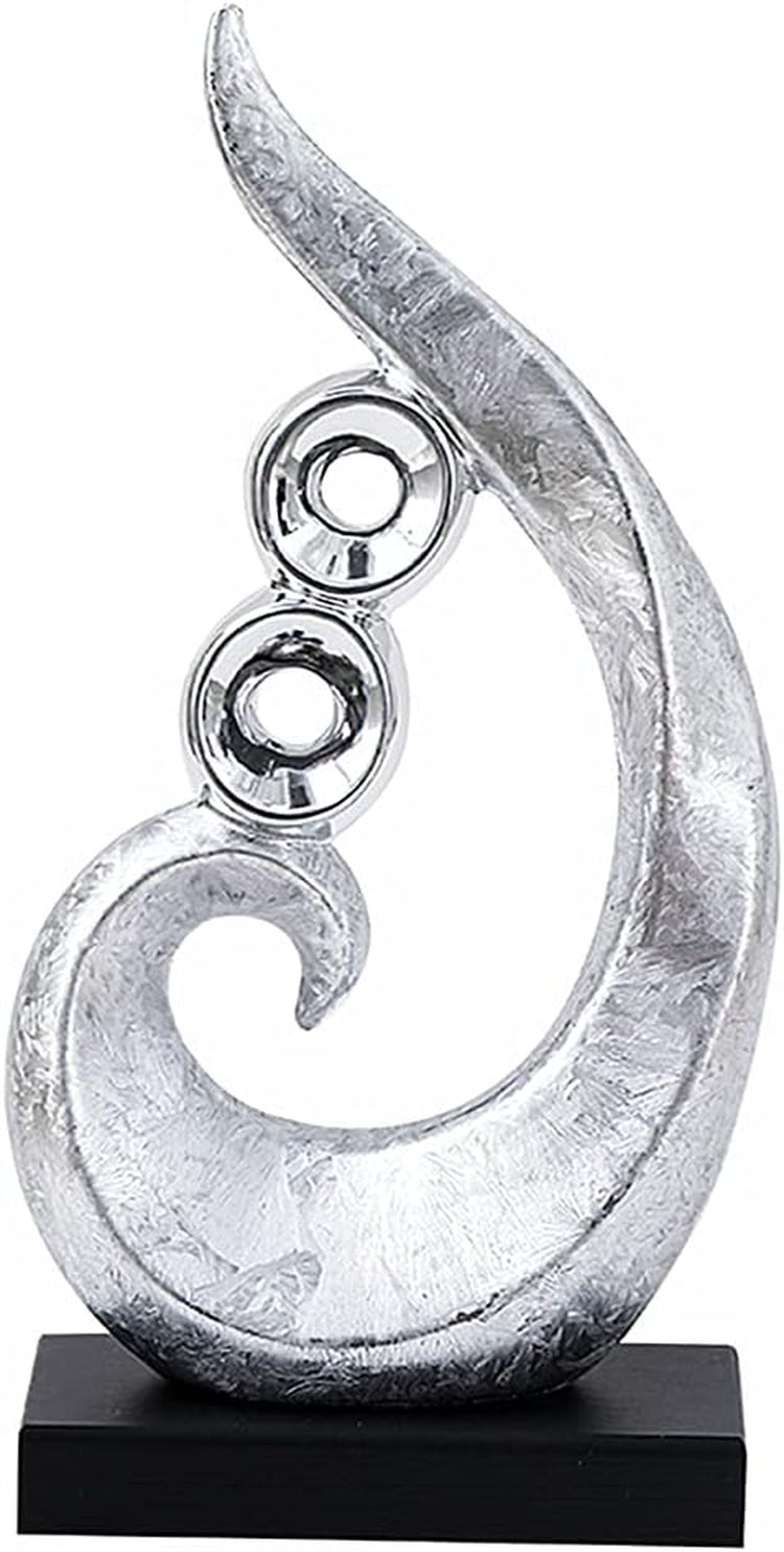Ceramic Abstract Statue Decoration ，Gift, Silver ，Sculpture Office Home Decoration (1270)