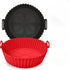 1/2 Pack Silicone Air Fryer Liner Pot Non-Stick Silicone Basket Bowl Reusable Baking Tray Kitchen Items Baking Pan