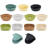 1/2 Airfryer Silicone Basket Oven Baking Tray Silicone Mold for Air Fryer Pizza Fried Chicken Basket Air Fryer Baking Dishes Pan