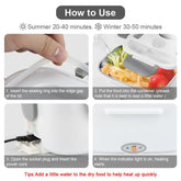 Loncheras Electrica Para Calentar El Almuerzo Comida Caliente Trabajo Carro 110V