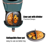 1/2 Airfryer Silicone Basket Oven Baking Tray Silicone Mold for Air Fryer Pizza Fried Chicken Basket Air Fryer Baking Dishes Pan