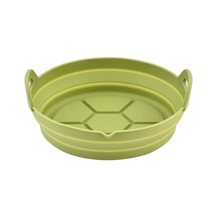 1/2 Airfryer Silicone Basket Oven Baking Tray Silicone Mold for Air Fryer Pizza Fried Chicken Basket Air Fryer Baking Dishes Pan