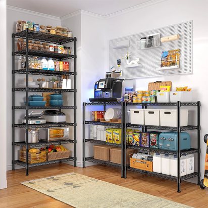 8-Tier Wire Shelving Unit Adjustable Metal Storage Shelves for Bathroom，Pantry，Kitchen，Laundry Room,72