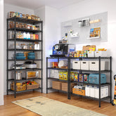 8-Tier Wire Shelving Unit Adjustable Metal Storage Shelves for Bathroom，Pantry，Kitchen，Laundry Room,72"H X 23.3"W X 13.5"D,Black