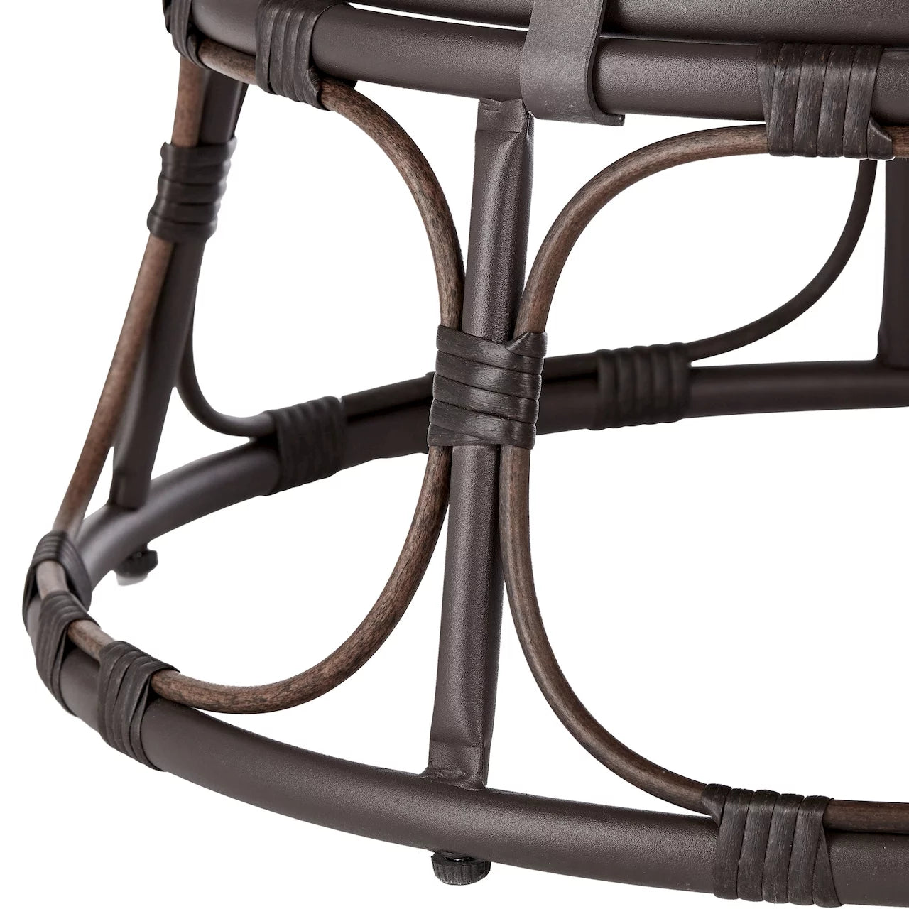 Papasan Accent Chair, White Sherpa