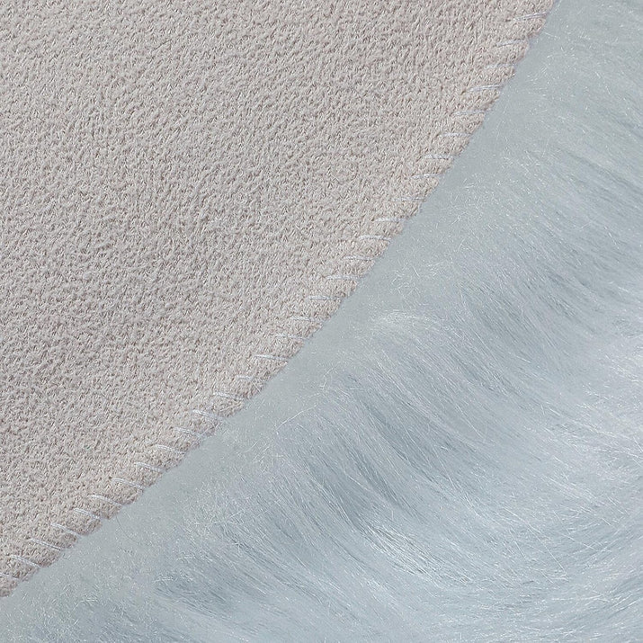 Faux Fur Rug Sheepskin Shag Fluffy Fuzzy White 2X3 Ft Small Rugs for Bedroom Bedside Bed Floor Living Room Plush High-Density Cushion Carpet Super Sofa Cover