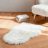 Faux Fur Rug Sheepskin Shag Fluffy Fuzzy White 2X3 Ft Small Rugs for Bedroom Bedside Bed Floor Living Room Plush High-Density Cushion Carpet Super Sofa Cover