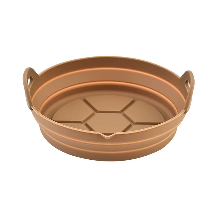 1/2 Airfryer Silicone Basket Oven Baking Tray Silicone Mold for Air Fryer Pizza Fried Chicken Basket Air Fryer Baking Dishes Pan