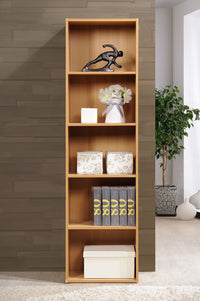 5-Shelf Bookcase, Beech