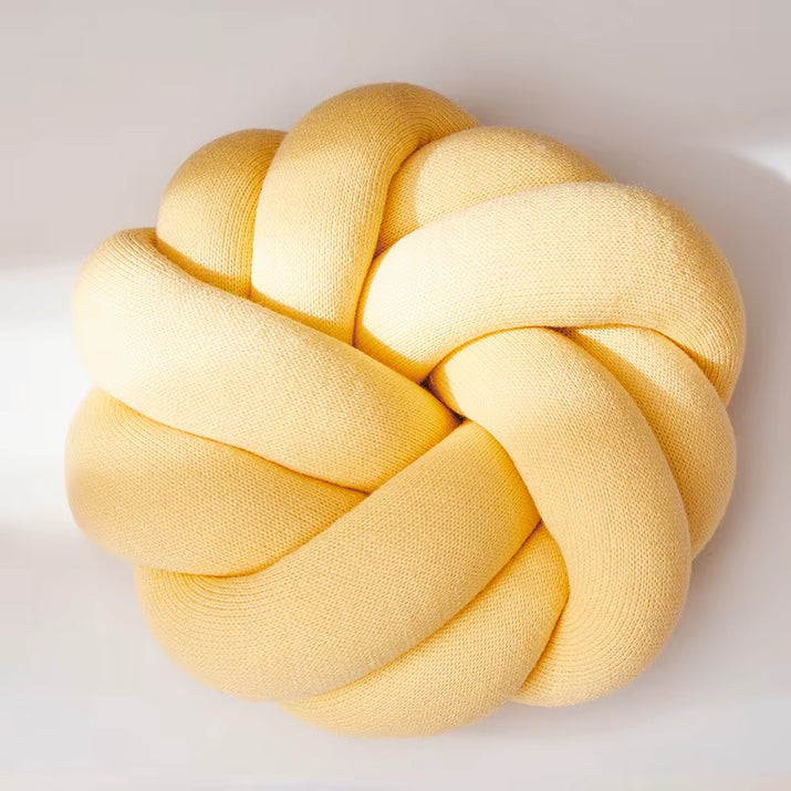 Cotton DIY Hand Knot Back Cushions Cozy Car Lumbar Pillow Home Decorative Sofa Seat Cushion Soft Office Hand Rest Pillows