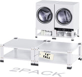 Laundry Pedestal for Washer and Dryer, Universal Fit, Wide,Height, Four Corner Bearing Capacity 800Lb Max, Metal Washing Machine Base Stand for Dryer Base Platform Heavy Duty, 2 Pack