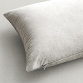 Pack of 2, Velvet Soft Solid Decorative Square Throw Pillow Covers Set Cushion Cases Pillowcases for Spring Sofa Bedroom 18X18 Inch Greyish White