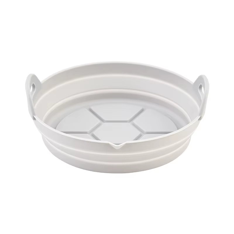 1/2 Airfryer Silicone Basket Oven Baking Tray Silicone Mold for Air Fryer Pizza Fried Chicken Basket Air Fryer Baking Dishes Pan
