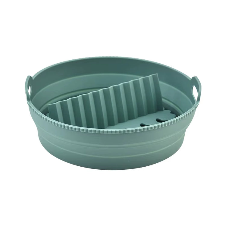 1/2 Airfryer Silicone Basket Oven Baking Tray Silicone Mold for Air Fryer Pizza Fried Chicken Basket Air Fryer Baking Dishes Pan