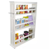 Slim Rolling Storage Cart, White