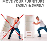 8 Pack Reusable Large Furniture Movers Sliders for Carpet, 5" Square Furniture Moving Pads, Carpet Sliders for Heavy Sofa Bed Couch Fridge, Furniture Glides Easily and Quickly (Beige)