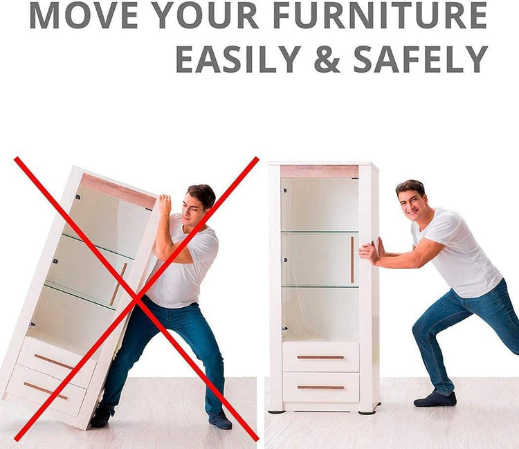 8 Pack Reusable Large Furniture Movers Sliders for Carpet, 5" Square Furniture Moving Pads, Carpet Sliders for Heavy Sofa Bed Couch Fridge, Furniture Glides Easily and Quickly (Beige)