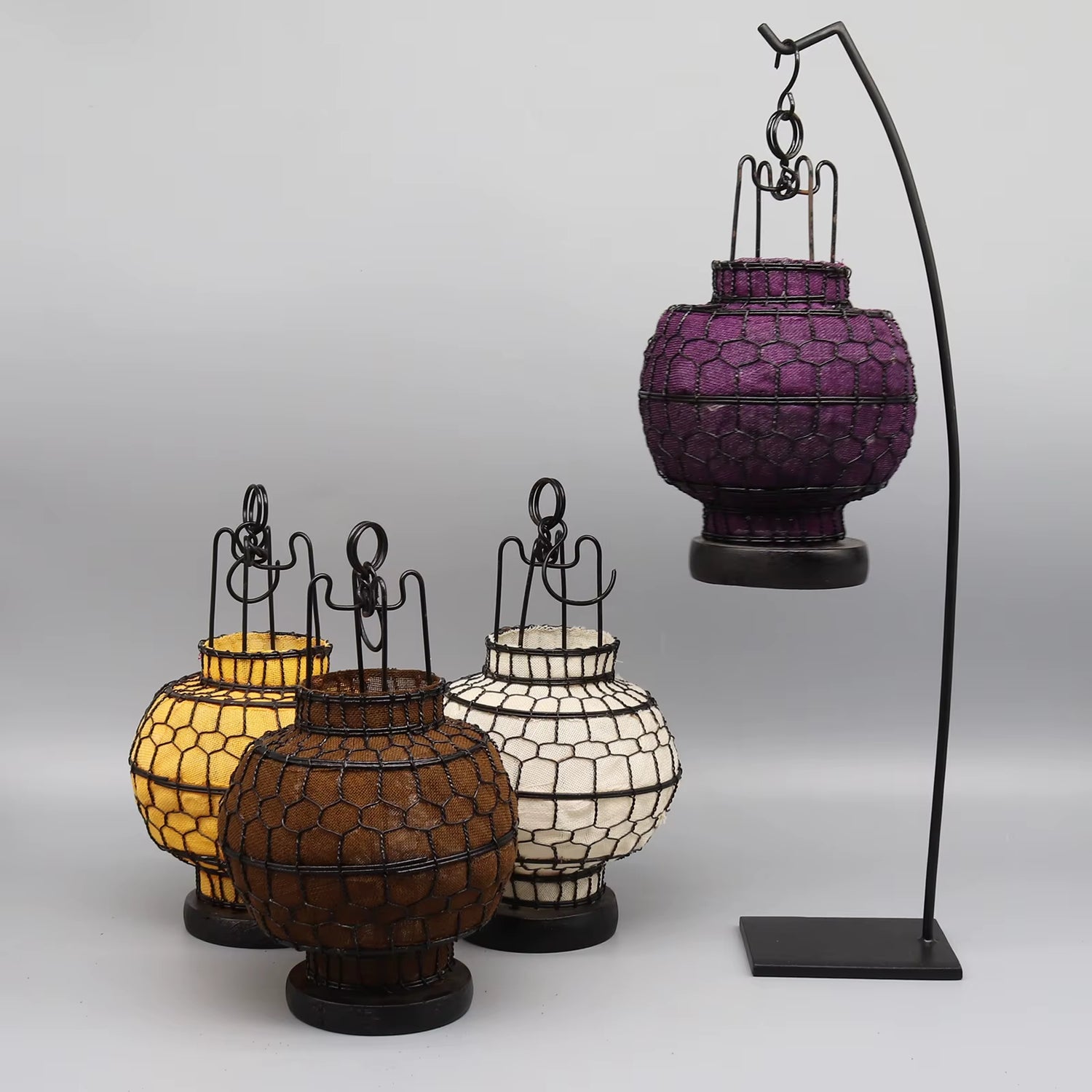 Iron Wired Lantern, Hand Woven Chinese Lantern, Home Decoration, Table Accessory