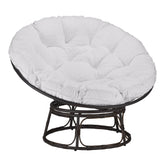 Papasan Accent Chair, White Sherpa