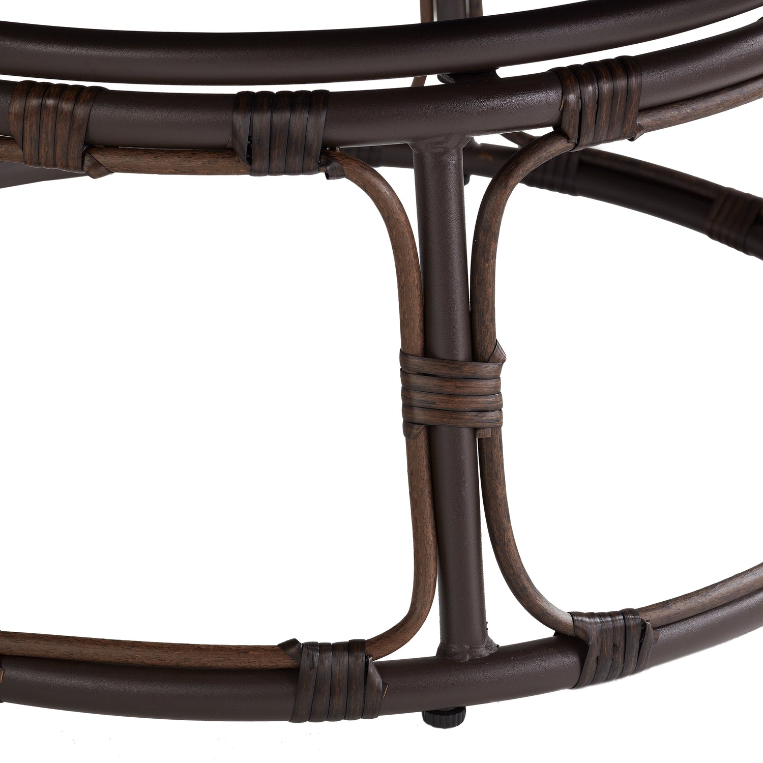 Papasan Accent Chair, White Sherpa