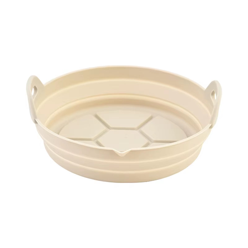 1/2 Airfryer Silicone Basket Oven Baking Tray Silicone Mold for Air Fryer Pizza Fried Chicken Basket Air Fryer Baking Dishes Pan
