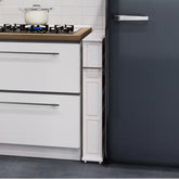 Slim Rolling Storage Cart, White