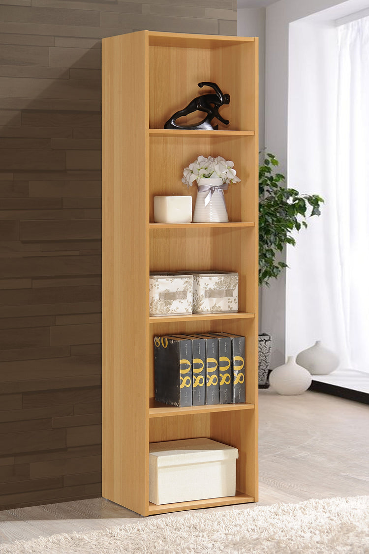 5-Shelf Bookcase, Beech