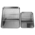 2 Pcs Stainless Steel Drainer Trays 23X17CM 31X24CM Rapid Drainage Vegetable Fruit Storage Pans Barbecue Baking