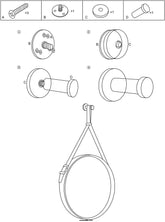 round Wall Mirror Decorative Mirror, Hanging Mirror with Hanging Strap Silver Hardware Hooker/Hanger (Black, 20&