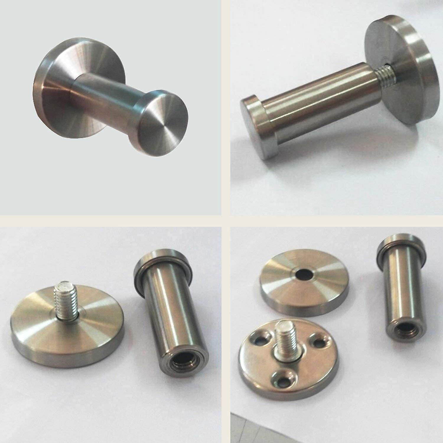 round Wall Mirror Decorative Mirror, Hanging Mirror with Hanging Strap Silver Hardware Hooker/Hanger (Black, 20&