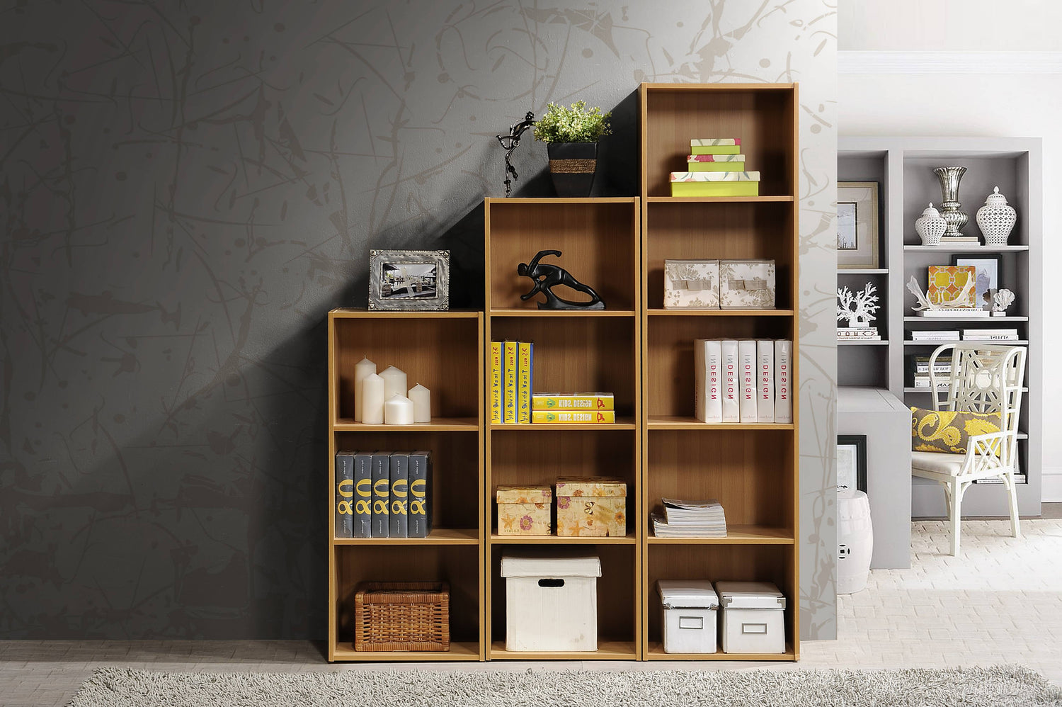 5-Shelf Bookcase, Beech