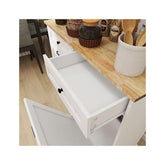 2-Drawers and 2-Compartment Tilt-Out Trash Cabinet Kitchen Trash Cabinet in White