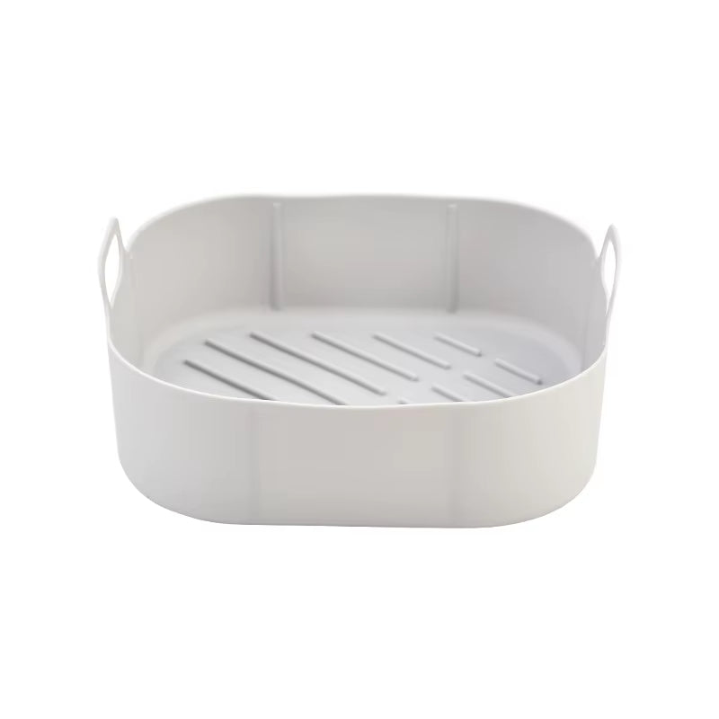1/2 Airfryer Silicone Basket Oven Baking Tray Silicone Mold for Air Fryer Pizza Fried Chicken Basket Air Fryer Baking Dishes Pan