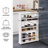 Slim Rolling Storage Cart, White