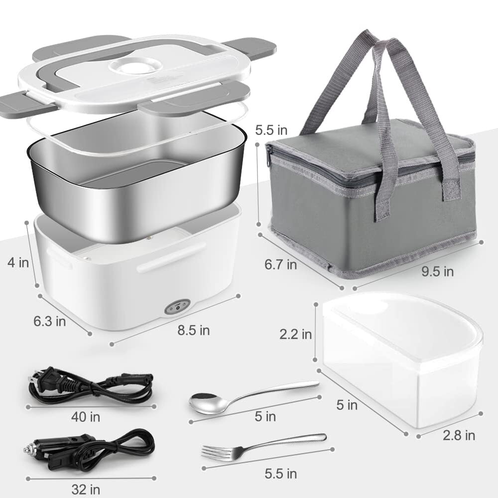 Loncheras Electrica Para Calentar El Almuerzo Comida Caliente Trabajo Carro 110V