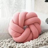 Cotton DIY Hand Knot Back Cushions Cozy Car Lumbar Pillow Home Decorative Sofa Seat Cushion Soft Office Hand Rest Pillows