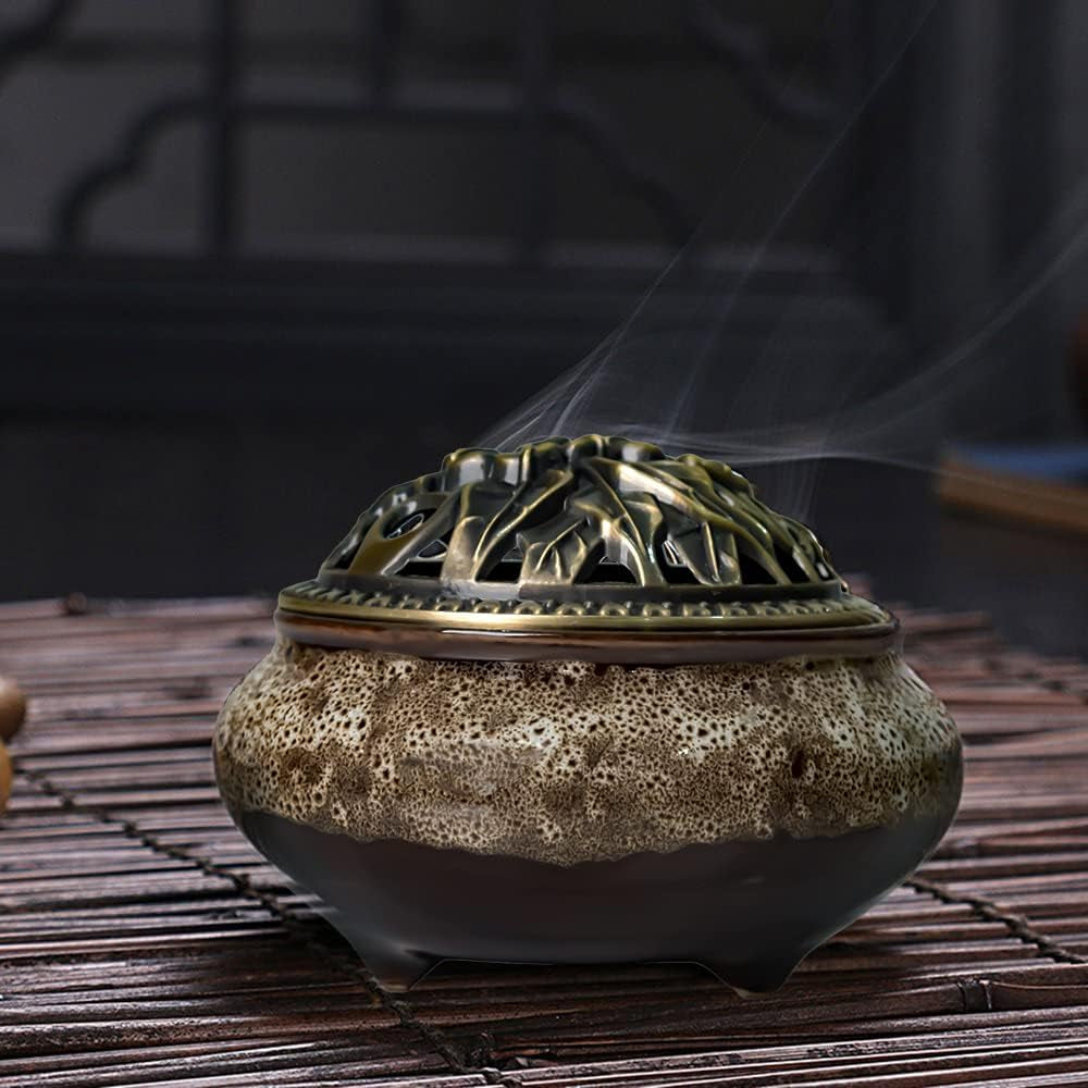 Ceramic Home Decoration Incense Sticks or Cones Burner Porcelain Incense Holder