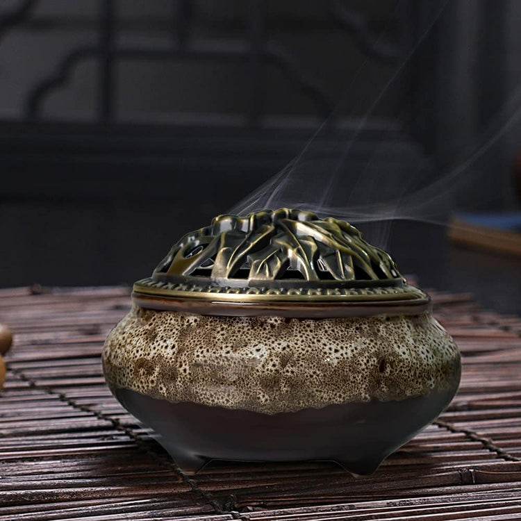 Ceramic Home Decoration Incense Sticks or Cones Burner Porcelain Incense Holder