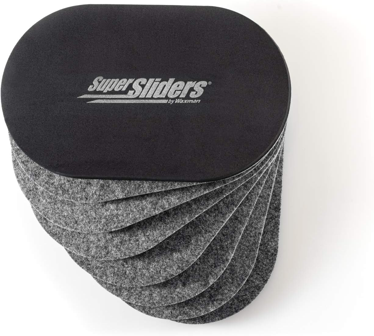 5 3/4" X 9 1/2" Oval Reusable Furniture for Hard Surfaces - Effortless Moving and Surface Protection, Gray (4 Pack)