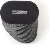 5 3/4" X 9 1/2" Oval Reusable Furniture for Hard Surfaces - Effortless Moving and Surface Protection, Gray (4 Pack)